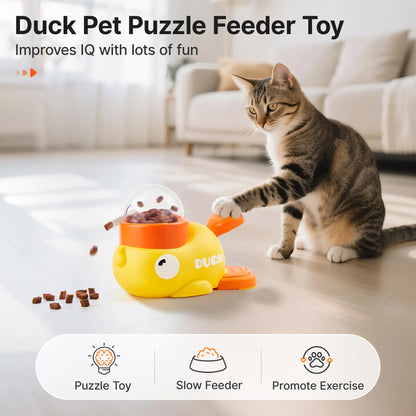 Duck Cat Puzzle Treat Dispenser Toy | Kin & Kibble