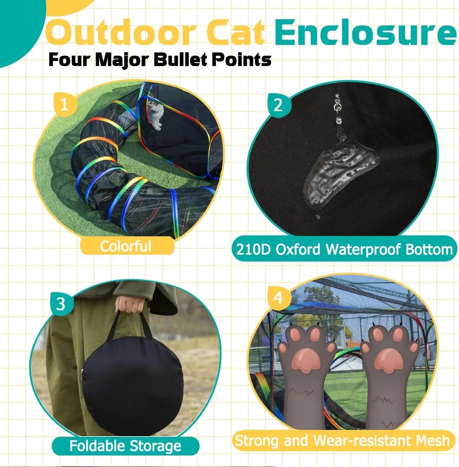 Cat Tent and Tunnel for Outdoor Play | Kin & Kibble