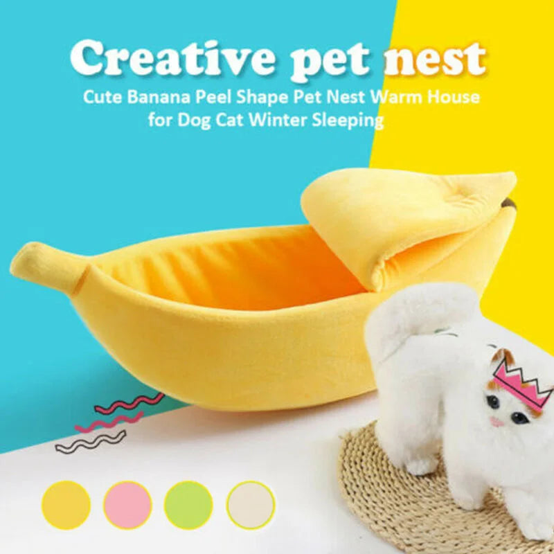 Banana Cat Bed for Cozy Indoor Rest | Kin & Kibble
