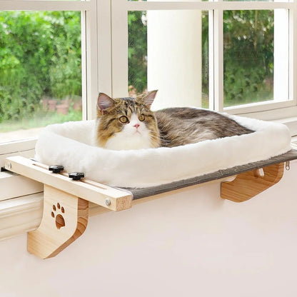 Cat Window Perch with Cushion Seat | Kin & Kibble