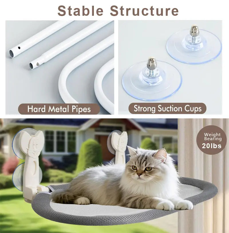 Cat Window Perch with Folding Hammock Bed
