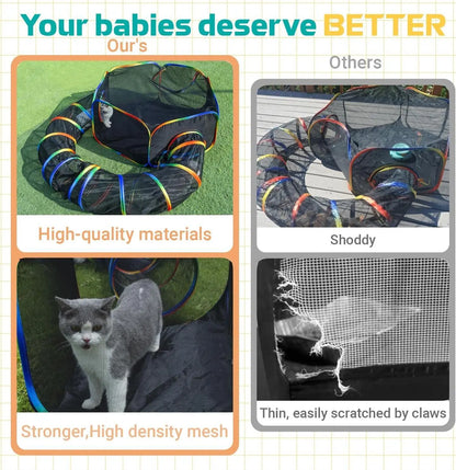 Cat Tent and Tunnel for Outdoor Play | Kin & Kibble