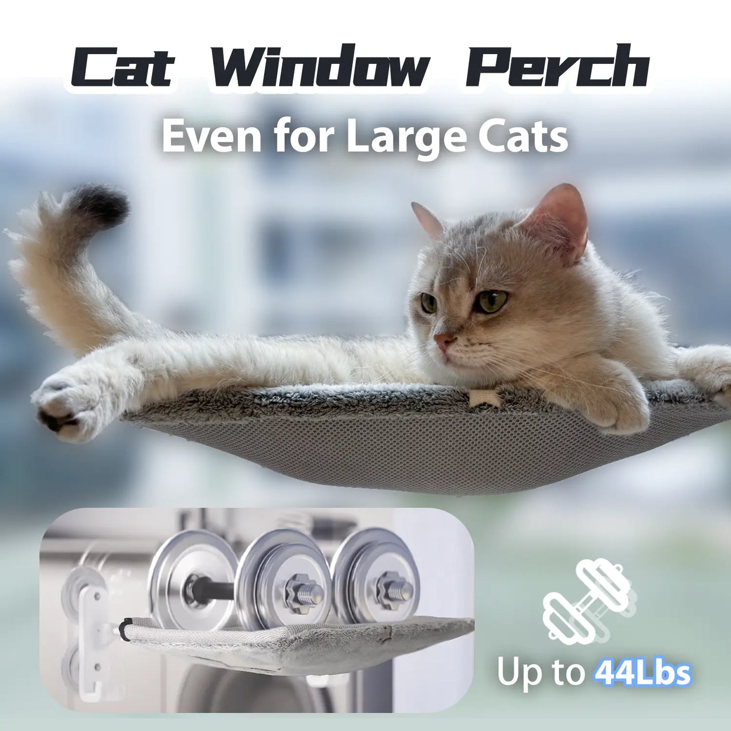 Cat Window Perch with Folding Hammock Bed