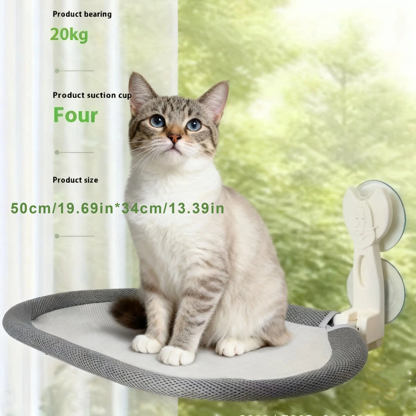 Cat Window Perch with Folding Hammock Bed
