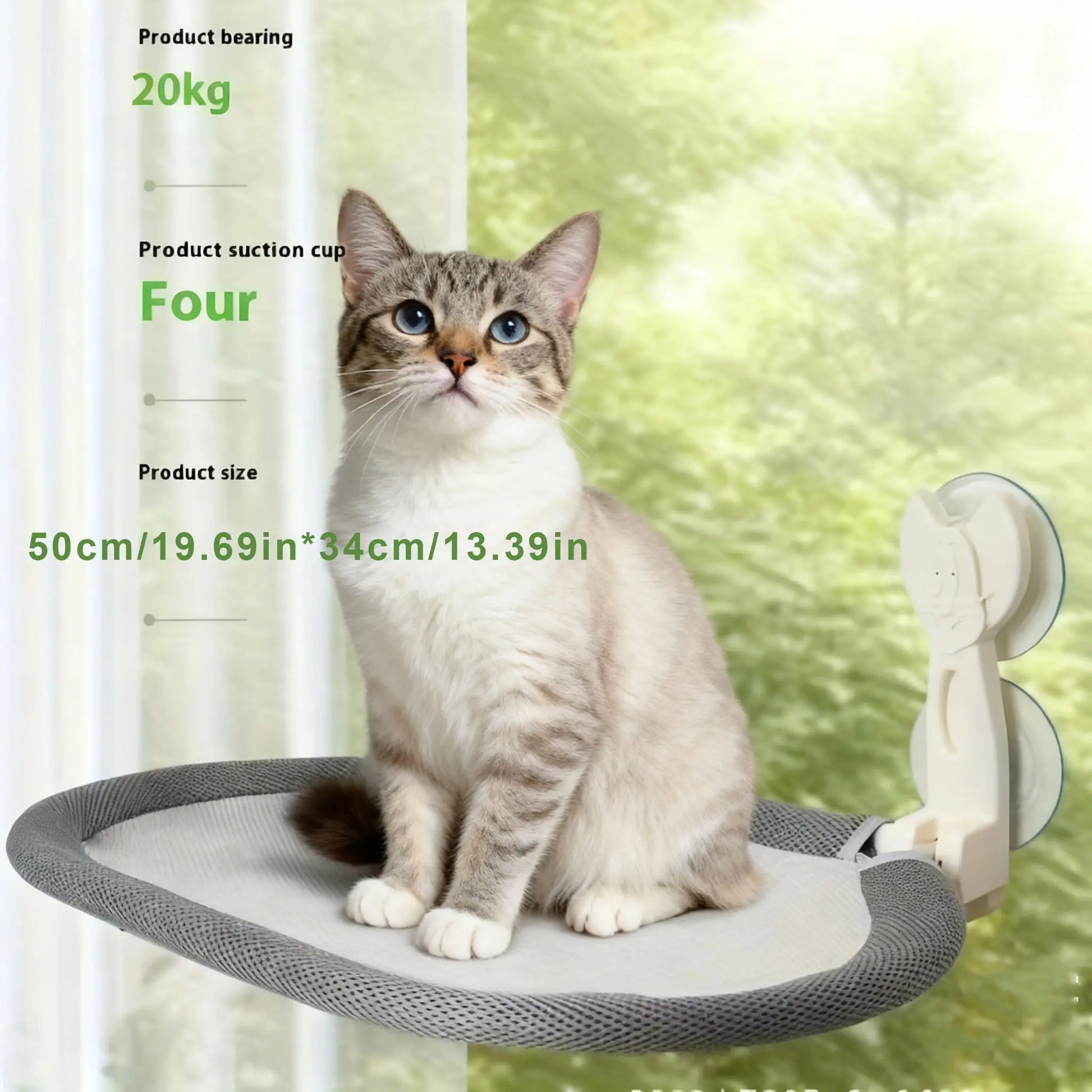 Cat Window Perch with Folding Hammock Bed