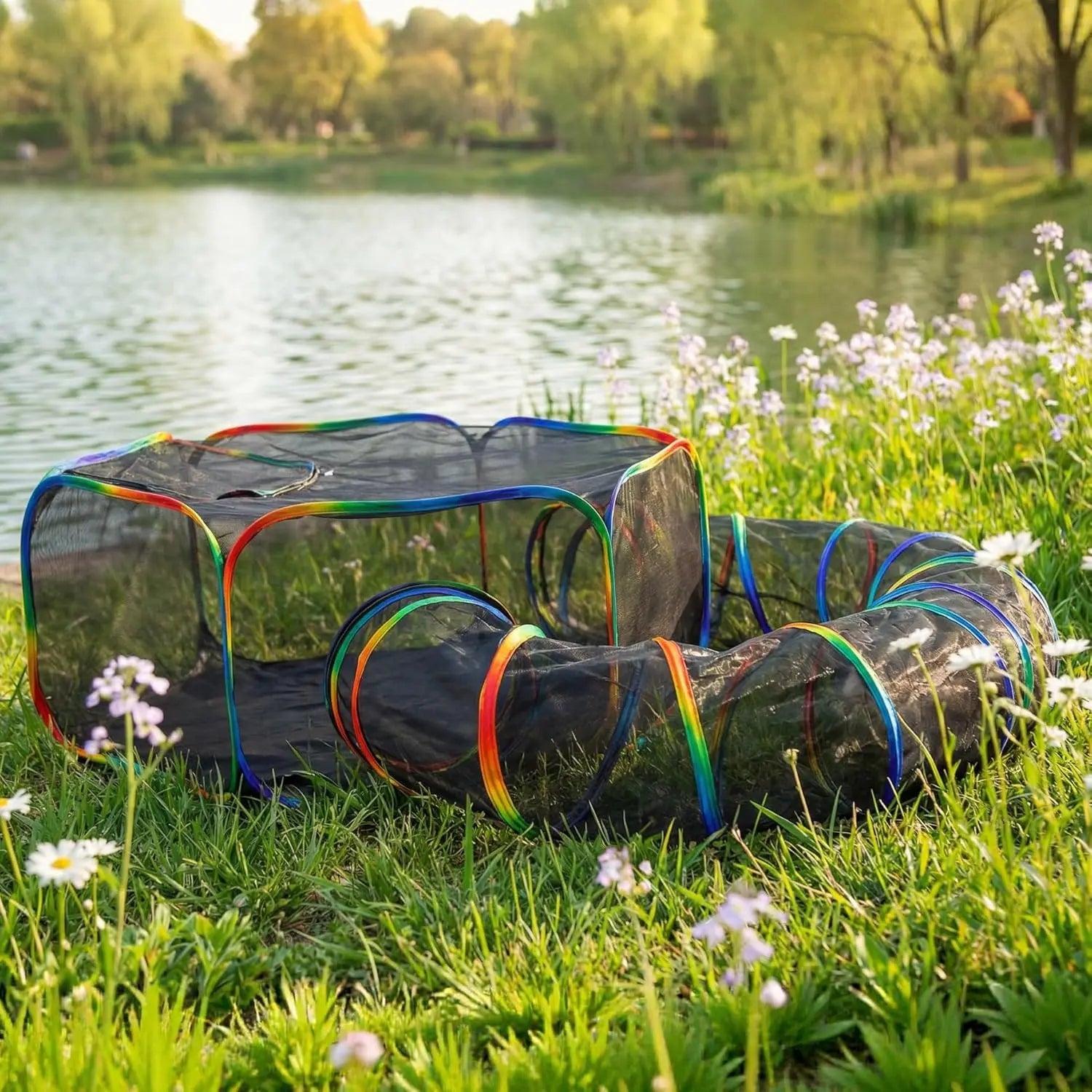 Cat Tent and Tunnel for Outdoor Play | Kin & Kibble