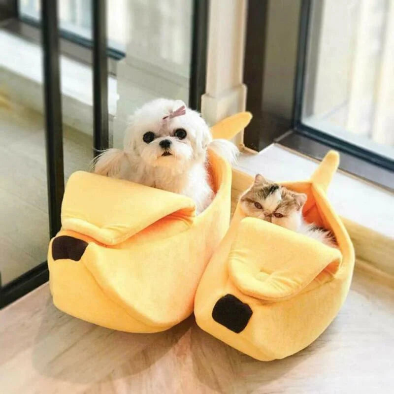 Banana Cat Bed for Cozy Indoor Rest | Kin & Kibble