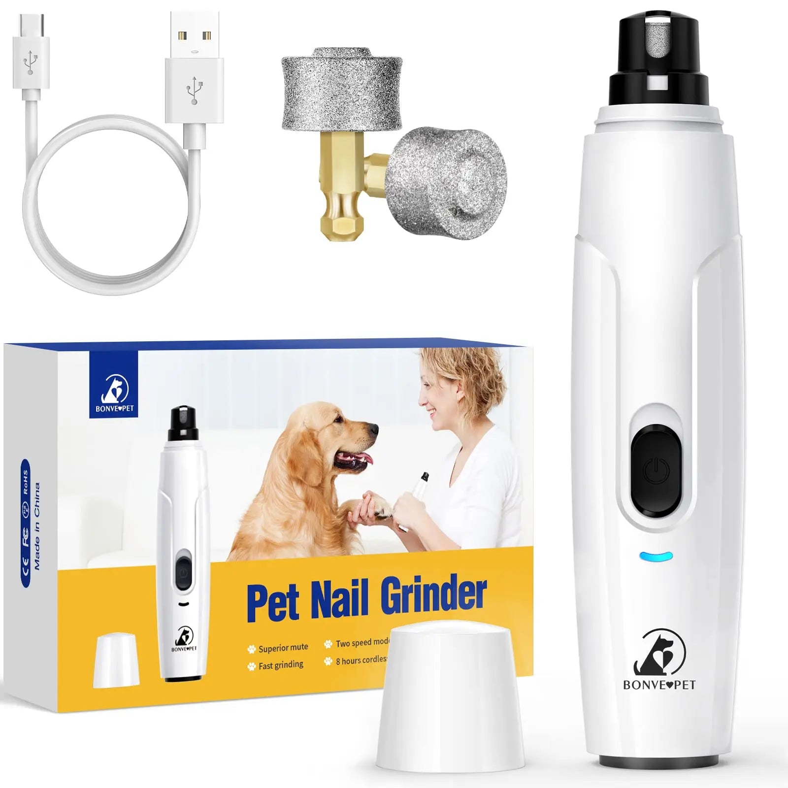 Pet Nail Grinder for Dogs for Quiet Care | Kin & Kibble