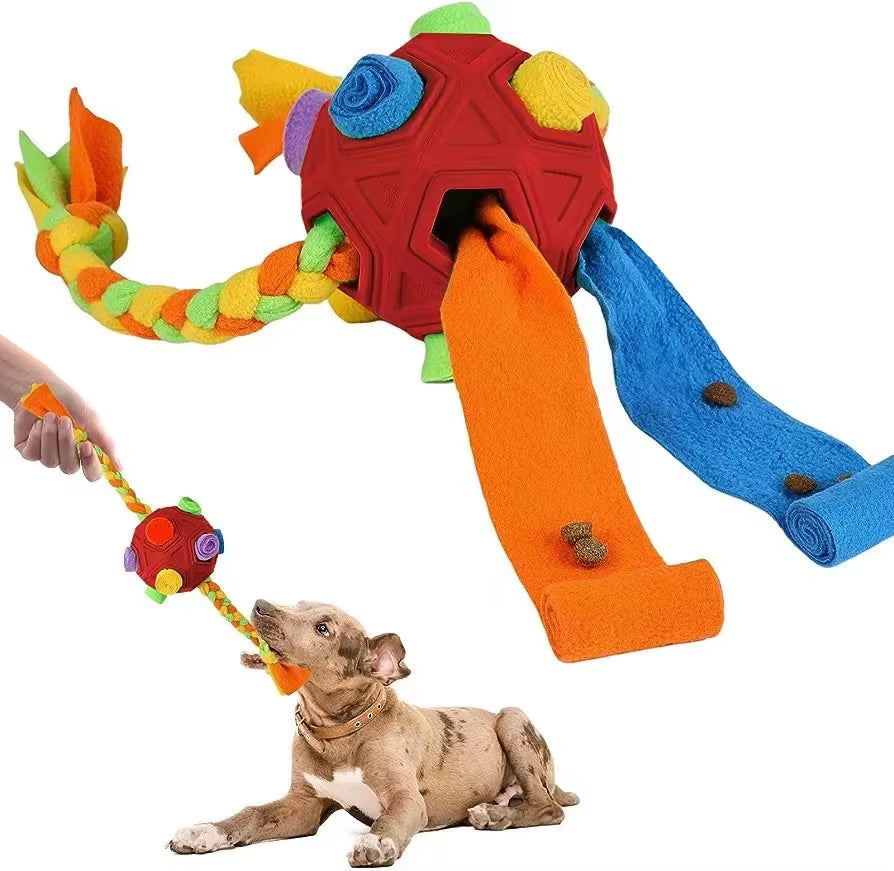 Snuffle Ball for Dog Toys Unbreakable Upgrade Ball Interactive Toy Foraging Snuffle Mat Puppy Treat Dispenser Slow Feeder