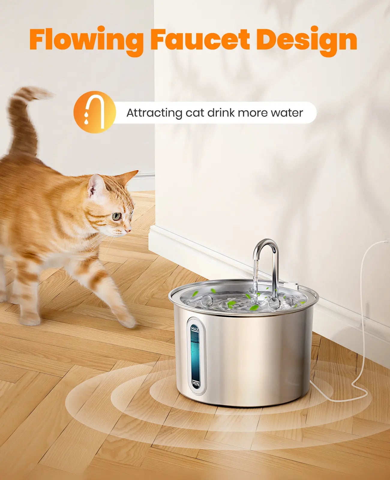 Cat Water Fountain for Fresh Daily Hydration | Kin & Kibble