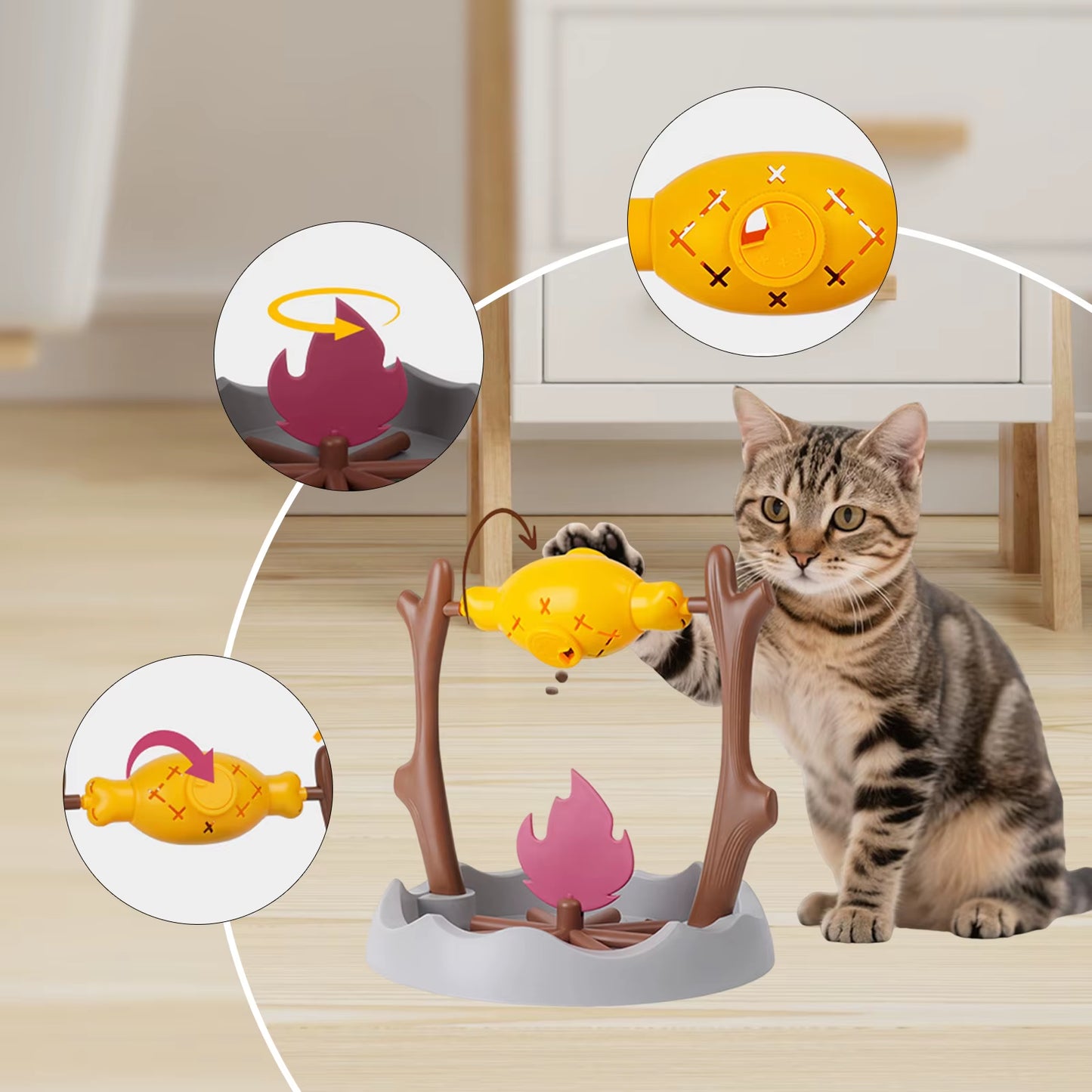 Interactive Cat Slow Feeder Toy for Enrichment
