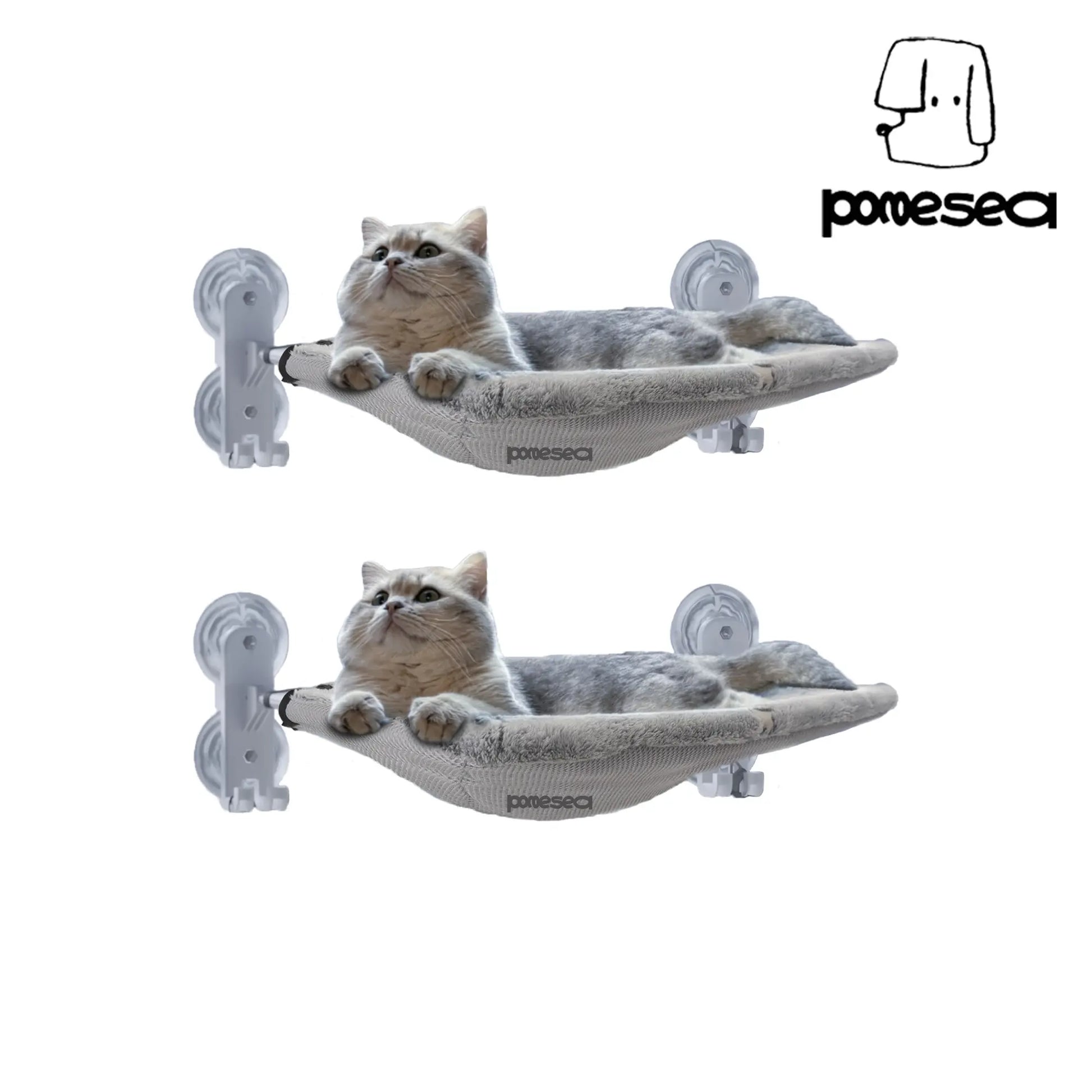 Cat Window Perch with Folding Hammock Bed