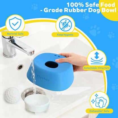 Yipetor Slow Feeder Dog Bowl with Rolling Ball - No Spill Bone Broth & Yogurt Feeder for Dogs and Cats - Perfect for Dietary Supplements and Post-Op Nutrition - Ideal Valentine's Gift for Pets