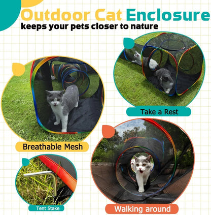 Cat Tent and Tunnel for Outdoor Play | Kin & Kibble