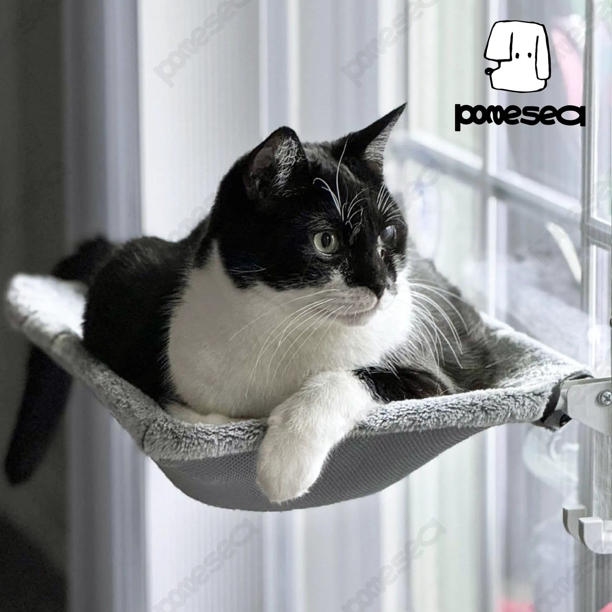 Cat Window Perch with Folding Hammock Bed