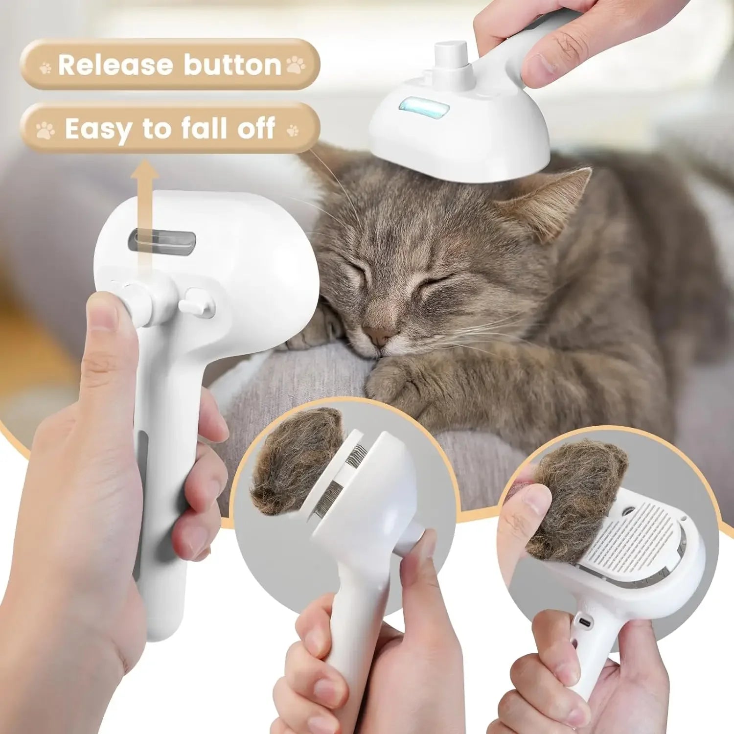 Pet Spray Grooming Brush for Dogs & Cats | Kin & Kibble