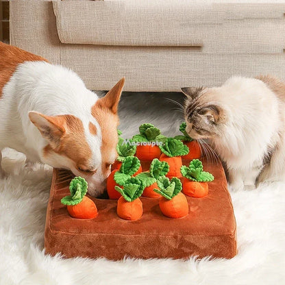 Dog Snuffle Mat Carrot Toy for Playful Pups