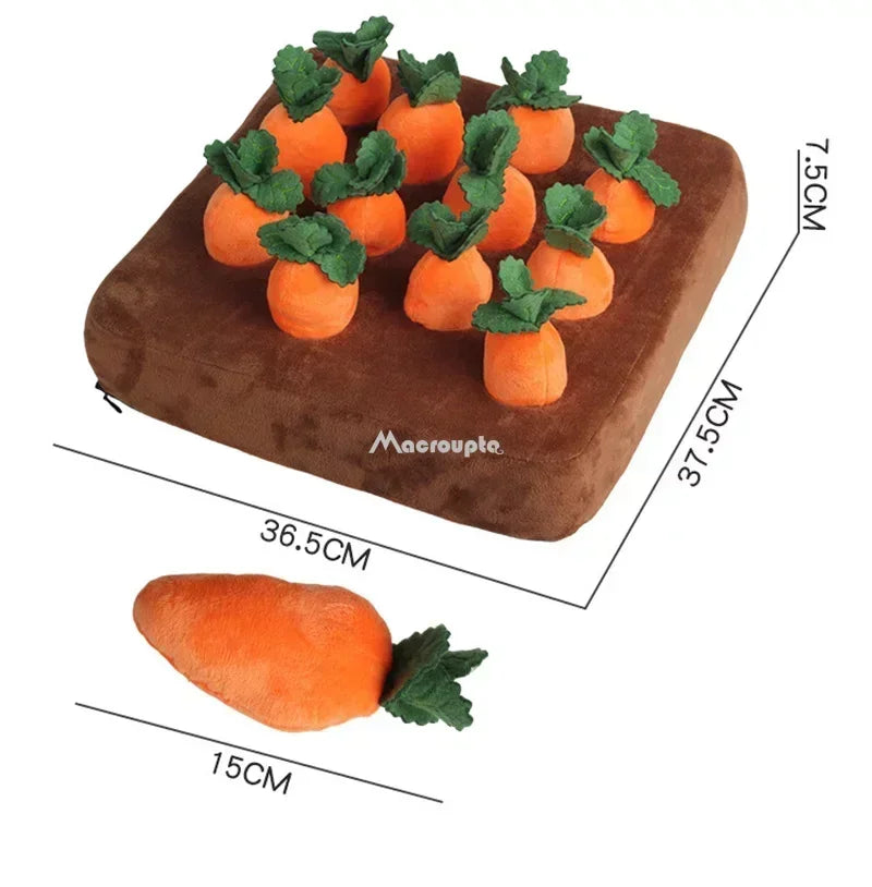 Dog Snuffle Mat Carrot Toy for Playful Pups
