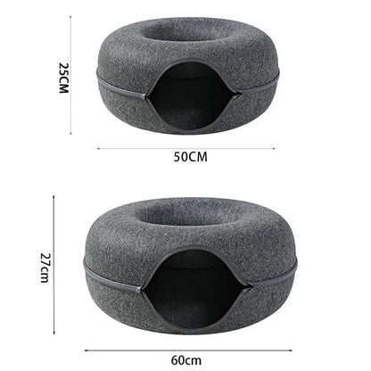 Cat Bed Tunnel for Indoor Play & Rest | Kin & Kibble