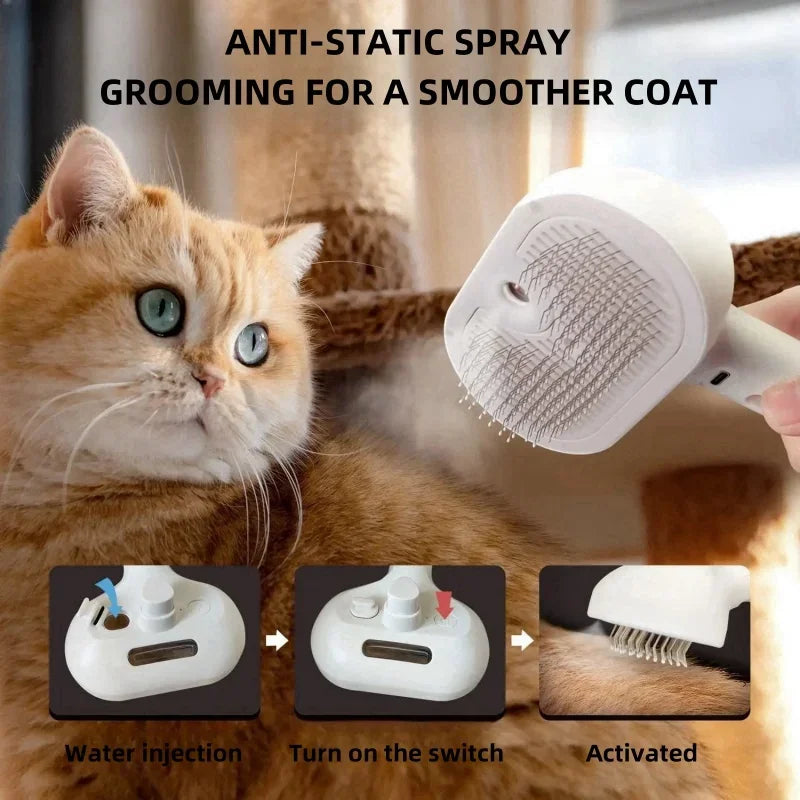 Pet Spray Grooming Brush for Dogs & Cats | Kin & Kibble