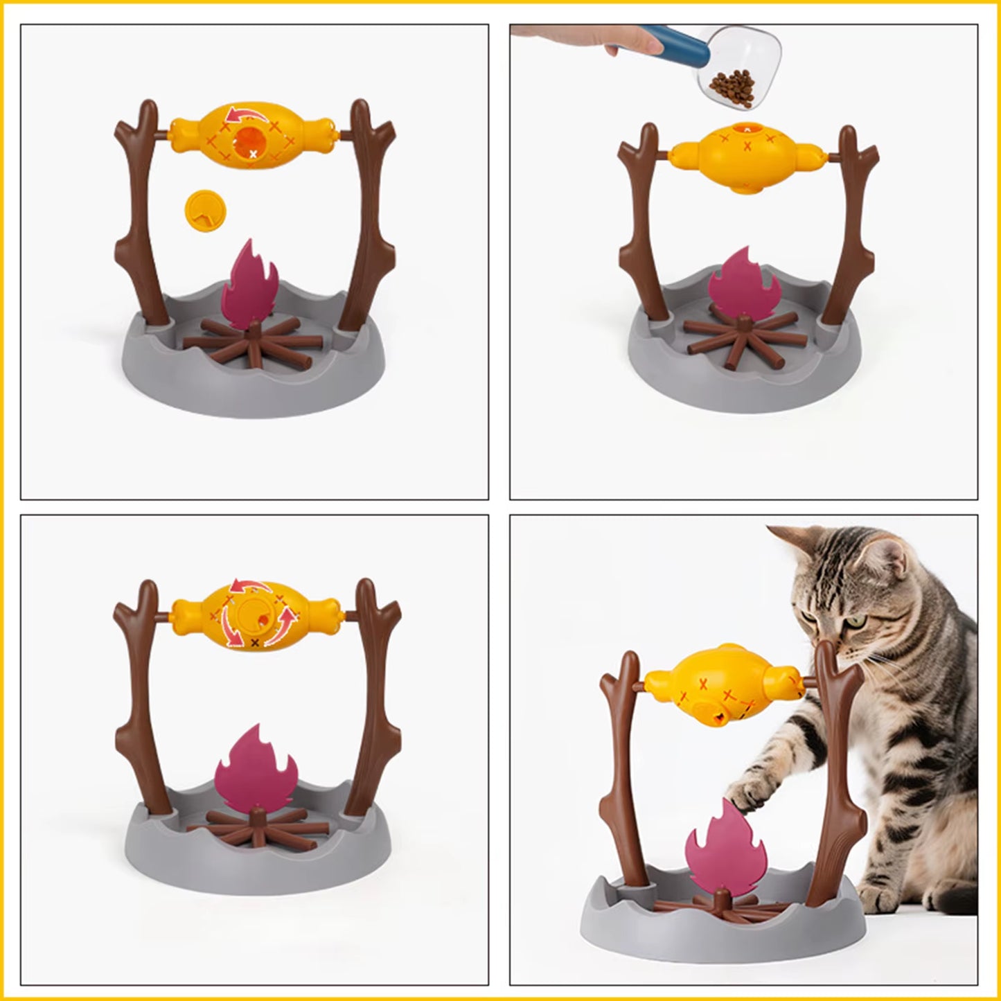 Interactive Cat Slow Feeder Toy for Enrichment