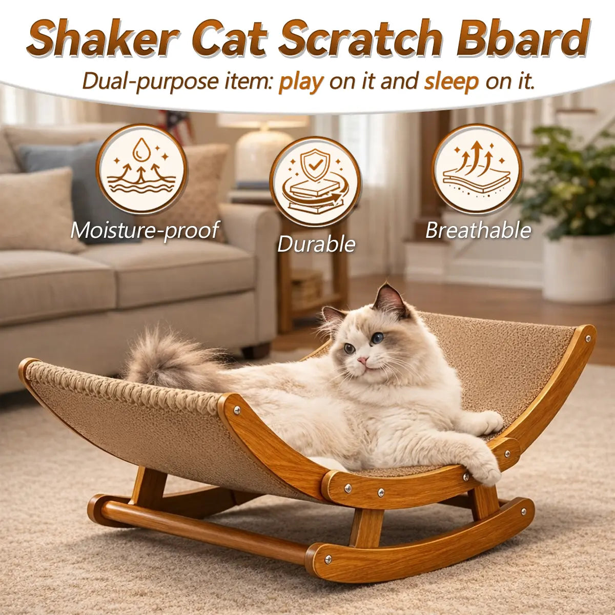 Cat Scratcher Bed for Indoor Cats | Kin & Kibble