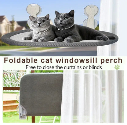 Cat Window Perch with Folding Hammock Bed