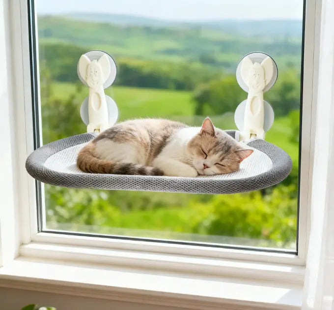 Cat Window Perch with Folding Hammock Bed
