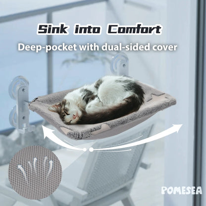 Cat Window Perch with Folding Hammock Bed