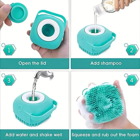 Pet Bath Brush for Easier Dog Bath Time | Kin & Kibble