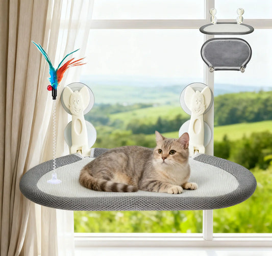 Cat Window Perch with Folding Hammock Bed