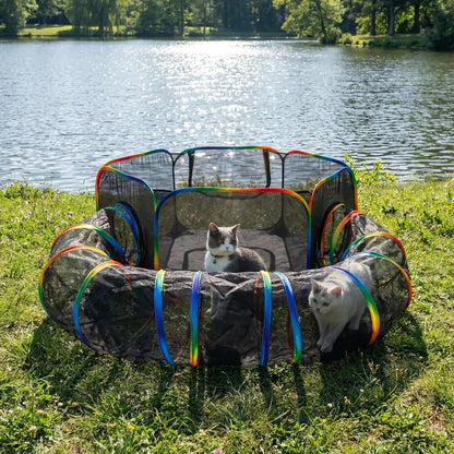 Cat Tent and Tunnel for Outdoor Play | Kin & Kibble