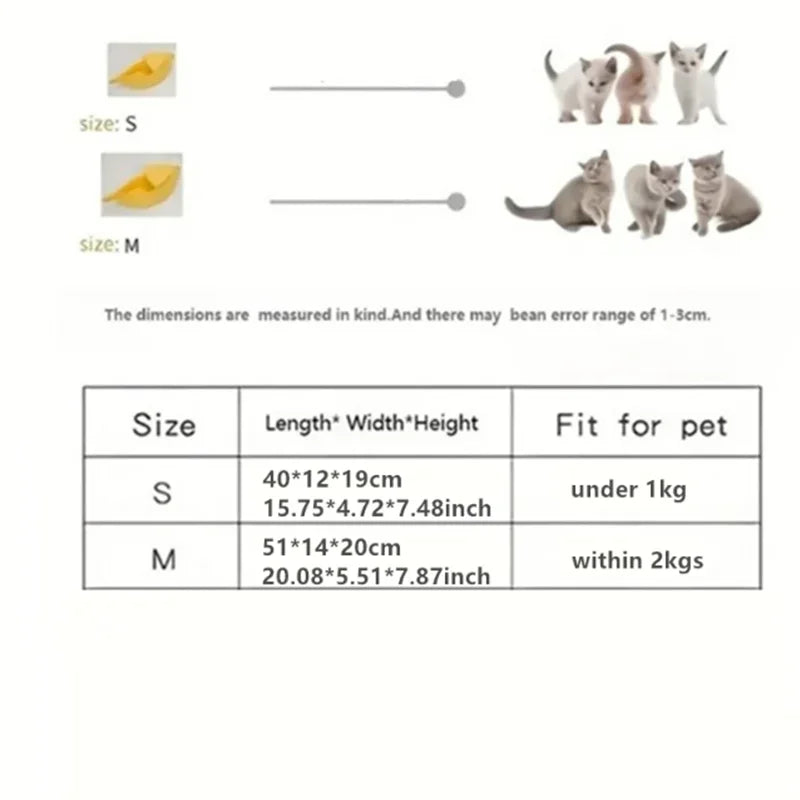 Banana Cat Bed for Cozy Indoor Rest | Kin & Kibble