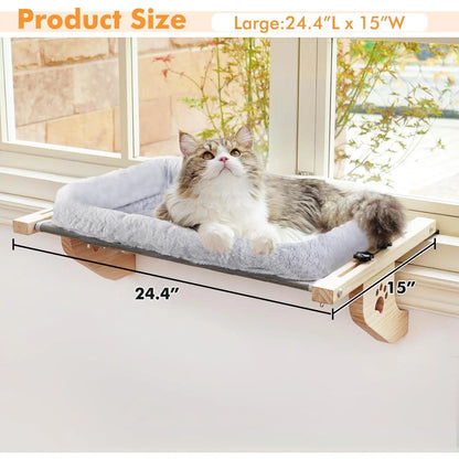 Cat Window Perch with Cushion Seat | Kin & Kibble